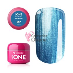 Gel UV Base One Silcare metalic Blue 5 ml